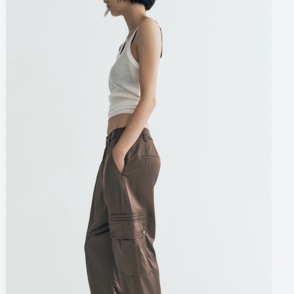 ZARA SATIN JOGGERS. SIZE MEDIUM - Picture 6 of 10